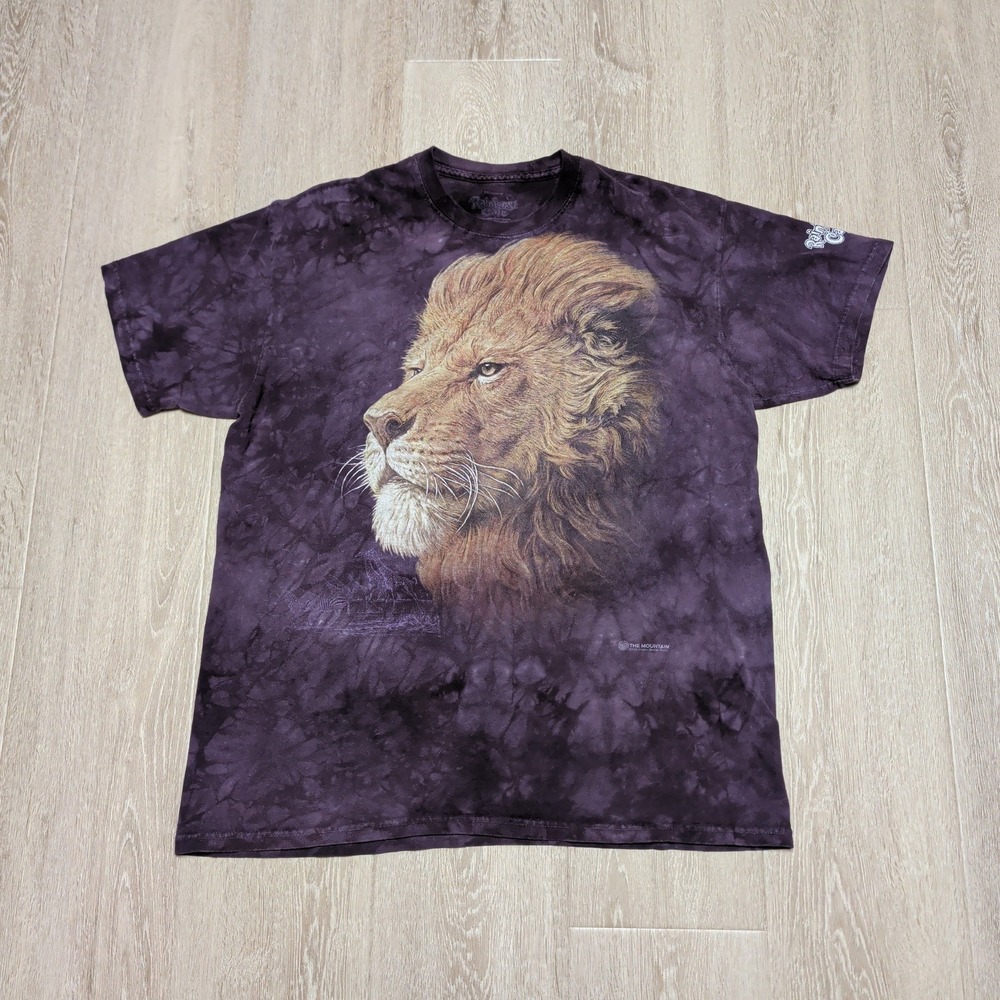 The‎ Mountain Rainforest Cafe King of Savanna Lion Tie Dye T-Shirt Purple Mens L